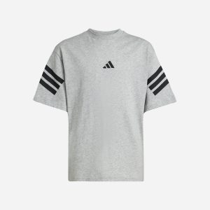 Adidas Boxy 3stripes Jr – T-shirt – Grigio