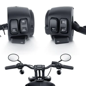 Moto 1 “25mm Manubrio Interruttore di Controllo Cablaggio Per Harley Sportster XL883 1200 Dyna V-ROD Softail 96-2012