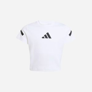 Adidas Crop Zone Jr – T-shirt – Bianco