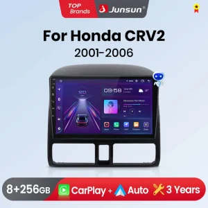 Junsun Wireless CarPlay Android Auto Car Radio per Honda CR-V CRV 2 2001 – 2006 GPS Multimedia 2 din Systems Stereo