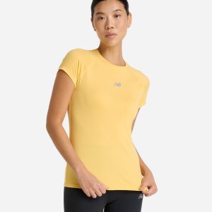 New Balance Jacquard W – T-shirt Running – Donna – Giallo