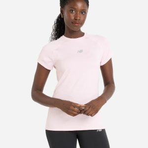 New Balance Jacquard W – T-shirt Running – Donna – Rosa