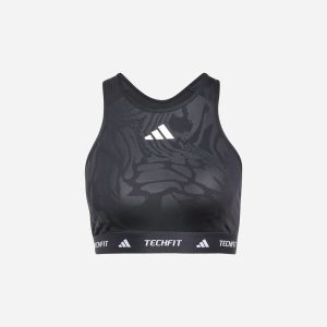 Adidas Techfit Print W – Bra Training – Donna – Nero