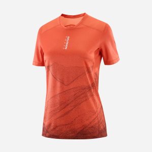 Salomon S-lab Ultra Print W – T-shirt Running – Donna – Rosso