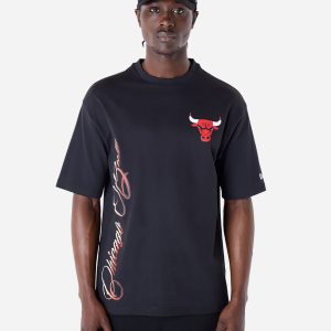 New Era Font Graphic Bulls M – Abbigliamento Basket – Uomo – Nero