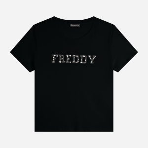 Freddy Logo W – T-shirt – Donna – Nero