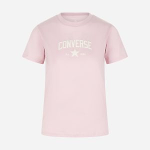Converse Logo Fit Regular W – T-shirt – Donna – Rosa