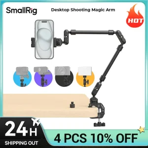Braccio magico da tiro da tavolo SmallRig con kit morsetto a granchio, braccio magico regolabile per smartphone, webcam e action cam 4766