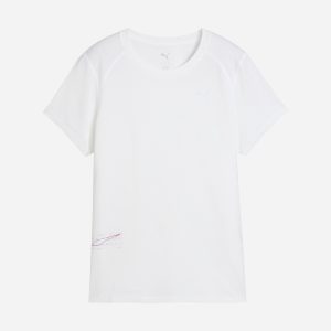 Puma Run Graphic Mesh W – T-shirt Running – Donna – Bianco
