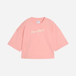 Puma Crop Premium W – T-shirt – Donna – Rosa