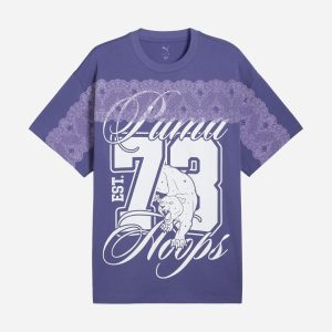 Puma Big Logo Basket W – T-shirt – Donna – Lilla