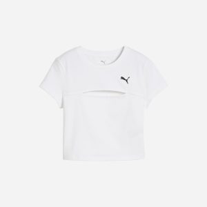 Puma Crop Hole W – T-shirt – Donna – Bianco
