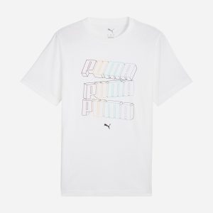 Puma Logo Lab M – T-shirt – Uomo – Bianco
