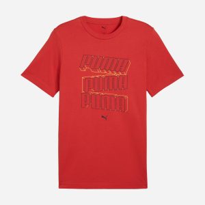 Puma Logo Lab M – T-shirt – Uomo – Rosso
