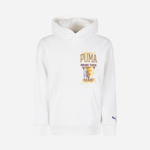 Puma Over Basket Jr – Felpa – Bianco