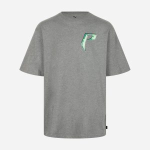 Puma Hoops Logo M – T-shirt – Uomo – Grigio