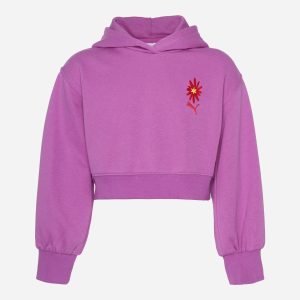 Puma Crop Solid Jr – Felpa – Fucsia
