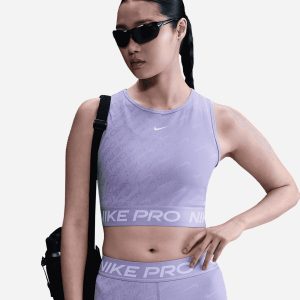Nike Dri Fit Pro Crop W – Canotta Training – Donna – Lilla