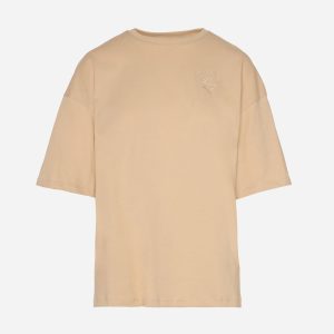 Puma Oversized Small Logo W – T-shirt – Donna – Beige