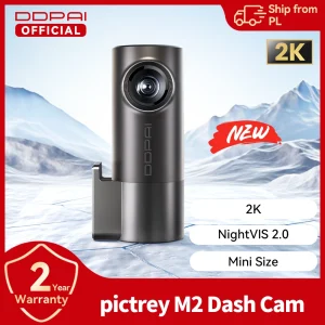 Dash Cam DDPAI M2 2K 330 °   DVR per auto ruotabile con supporto per visione notturna con controllo vocale intelligente Monitor di parcheggio 24 ore