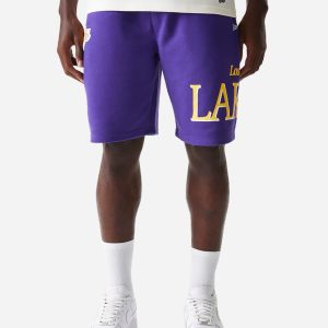 New Era Graphic Lakers M – Pantaloncini Basket – Uomo – Viola