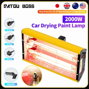 DATOUBOSS Lampada polimerizzante per vernice a infrarossi portatile 1000W/2000w Strumento di riparazione carrozzeria per auto con luce di riscaldamento a infrarossi a onde corte portatile