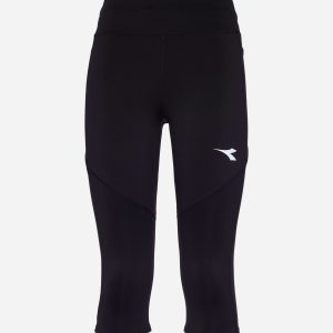 Diadora Run Crew W – Capri Running – Donna – Nero