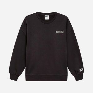 Diadora Athletic Logo W – Felpa – Donna – Nero
