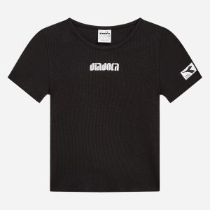 Diadora Athletic Logo W – T-shirt – Donna – Nero
