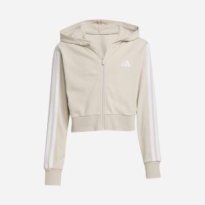 Adidas 3stripes Jr – Felpa – Grigio