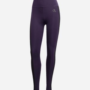 Adidas Opt Essential 3stripes W – Leggings – Donna – Rosso