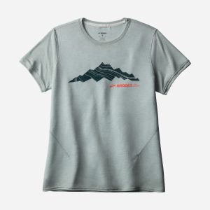 Brooks Distance 3.0 W – T-shirt Running – Donna – Bianco