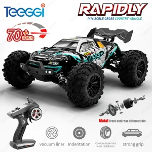 Teeggi 16101 /16102 PRO 1:16 Auto RC ad alta velocità con luce LED Drift 70KM/H 4WD RC Off-Road Car Monster Truck Giocattolo per i regali del capretto