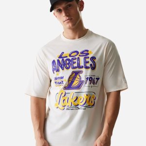 New Era Graphic Los Angeles Lakers M – Maglia Basket – Uomo – Bianco