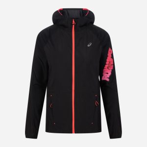 Asics Road Graphic Packable Jacket W – Giacca Running – Donna – Nero