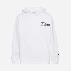 Puma Relaxed Graphic Jr – Felpa – Bianco
