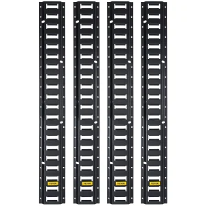 SucceBuy Binario di ancoraggio per binario elettronico da 4/5 piedi 4//16/28 pezzi Guide in acciaio con slot standard da 1″ x 2,5″ compatibili con anelli O e D per camion