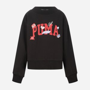 Puma Crop W – Felpa – Donna – Nero