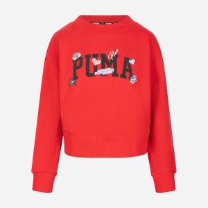 Puma Crop W – Felpa – Donna – Rosso
