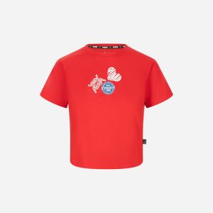 Puma Crop W – T-shirt – Donna – Rosso