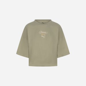 Puma Crop W – T-shirt – Donna – Verde