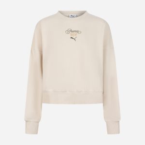 Puma Cropped W – Felpa – Donna – Bianco