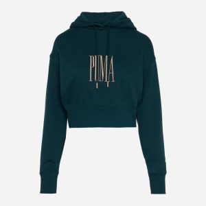 Puma Crop W – Felpa – Donna – Verde