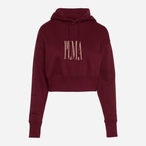 Puma Crop W – Felpa – Donna – Rosso