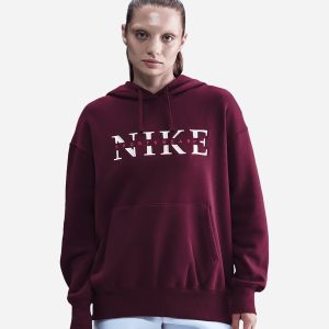 Nike Life Swoosh W – Felpa – Donna – Rosso