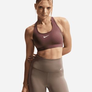 Nike Swoosh Small Logo W – Bra Training – Donna – Marrone