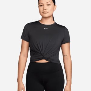 Nike Dri Fit One Classic Small Logo Crop W – T-shirt Training – Donna – Nero