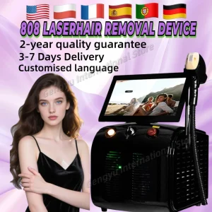 Nuovissima Macchina Portatile per Epilazione a Diodi 808nm 755nm 1064nm Ice Titanium 4 Lunghezze d’Onda 4000W Epilazione Permanente Indolore