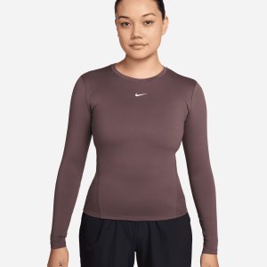 Nike Dri Fit One W – T-shirt Training – Donna – Marrone