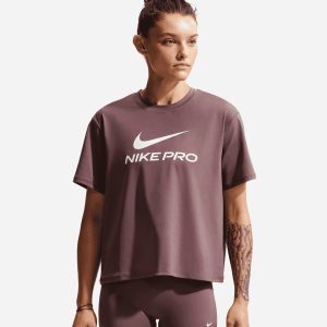 Nike Dri Fit Pro W – T-shirt Training – Donna – Marrone